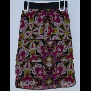 Carole Little Flouncy Tiered Skirt Elastic Waist
